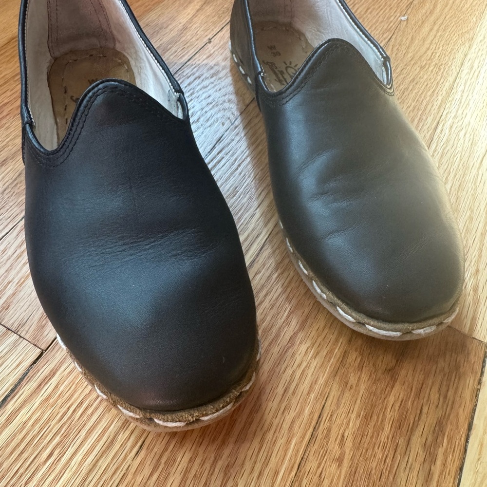 SABAH Shoes Beirut Black Leather Flats 39 7.5 8 - Picture 4 of 6